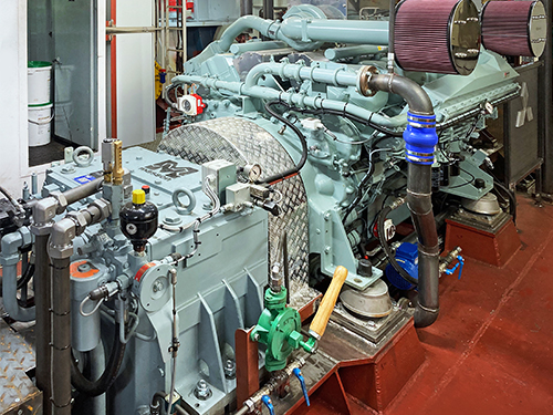 Masson Marine W3450 gearbox in the MS Bentley of Koedood Marine Group