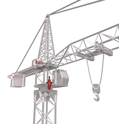 Planetary gearboxes from O&K used in a crane